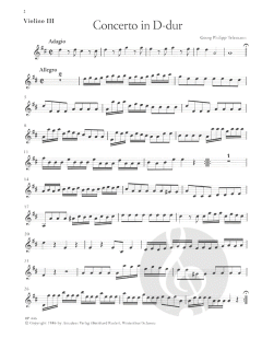 Concerto in G-dur und D-dur, Sonata C-dur von Georg Philipp Telemann für vier Violinen ohne Bass im Alle Noten Shop kaufen