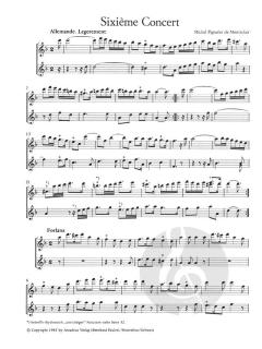 6 Concerts Heft 2 (Michel Pignolet de Monteclair) 