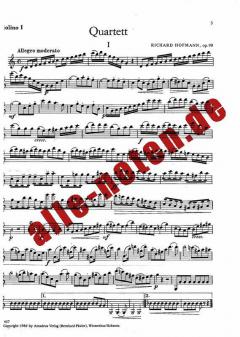 Quartett op. 98 für vier Violinen von Richard Hofmann im Alle Noten Shop kaufen