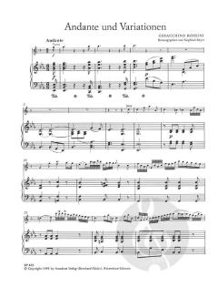 Andante und Variationen von Gioachino Rossini für Klarinette und Orchester oder Klavier im Alle Noten Shop kaufen