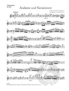 Andante und Variationen von Gioachino Rossini für Klarinette und Orchester oder Klavier im Alle Noten Shop kaufen