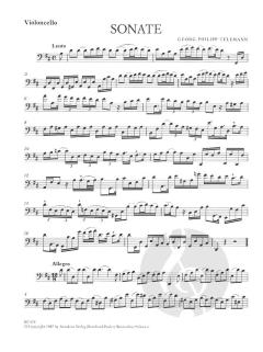 Sonate in D-dur von Georg Philipp Telemann für Violoncello und Basso continuo (TWV 41:D6) im Alle Noten Shop kaufen