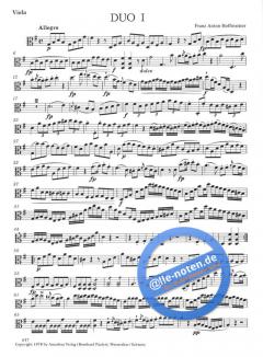 3 konzertante Duos für Flöte und Viola (Franz Anton Hoffmeister) 