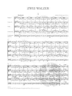 2 Walzer op. 54/1+4 von Antonín Dvorák für Streichquartett oder Streichorchester im Alle Noten Shop kaufen