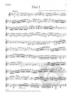 6 Duos op. 19 von Franz Anton Hoffmeister 