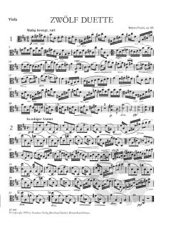 12 Duette op. 60 von Robert Fuchs für Violine und Viola im Alle Noten Shop kaufen