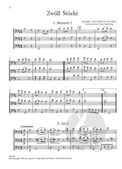 12 Stücke für 3 Violoncelli von Georg Friedrich Händel im Alle Noten Shop kaufen