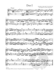 6 Duos für 2 Flöten (Violinen, Oboen) von Georg Philipp Telemann im Alle Noten Shop kaufen