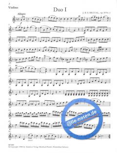 6 Duos op. 19 von Jean-Baptiste Bréval für Violine und Violoncello im Alle Noten Shop kaufen