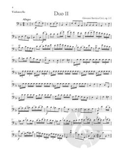 3 Duos op. 1 für Violine und Violoncello von Giovanni Battista Cirri 