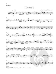 3 Duette op. 6 für Violine und Violoncello von Andreas Lidel 