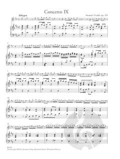 Concerto in D-dur op. 3/9 von Antonio Vivaldi für Solovioline, Streicher und Bc. (aus: L'estro Armonico) im Alle Noten Shop kaufen
