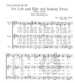 Sei Lob und Ehr mit hohem Preis (J.S. Bach) 