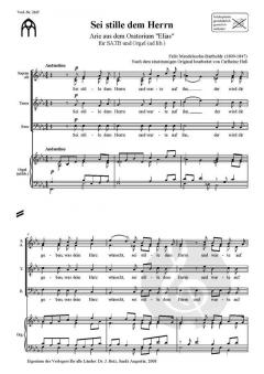 Sei stille dem Herrn aus dem Elias (Felix Mendelssohn Bartholdy) 