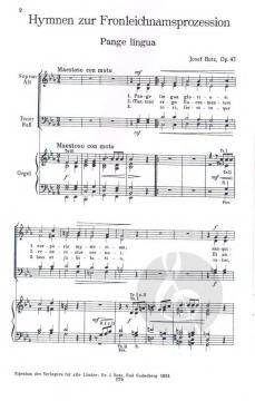 Hymnen zur Fronleichnamsprozession (Josef Butz) 