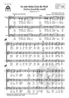 So sehr liebte Gott die Welt / God so loved The world (John Stainer) 