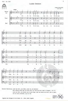 Laudate Dominum von Josef Myslivecek für Soli, SATB, Orchester und Orgel oder mit Orgel allein im Alle Noten Shop kaufen (Partitur)