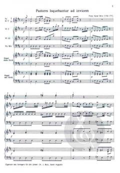 Pastores loquebantur (D-Dur) von Franz Xaver Brixi für SATB, Orchester Trp [C] I, II, Vl I, II, Vc, Kb und Orgel oder mit Orgel allein im Alle Noten Shop kaufen (Partitur)