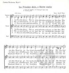 Im Frieden dein, o Herre mein (Josef Butz) 