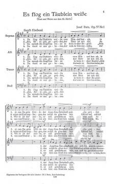 Es flog ein Täublein weisse (Josef Butz) 