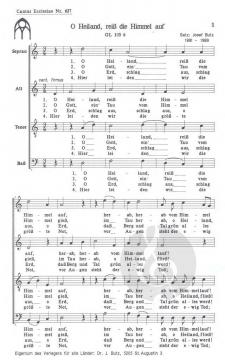 O Heiland, reiss die Himmel auf (Josef Butz) 