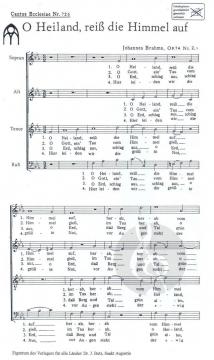 O Heiland, reiss die Himmel auf (Johannes Brahms) 