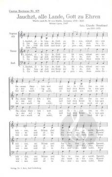 Jauchzet, alle Lande, Gott zu Ehren (Claude Goudimel) 