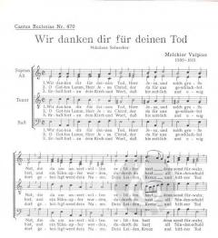 Wir danken dir für deinen Tod (Melchior Vulpius) 