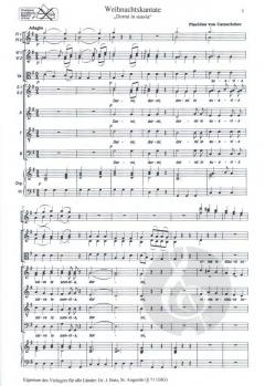 Kantate auf die Geburt unseres Herrn 'Domini in suavia' von Placidus von Camerloher für S-Solo, SSATB, Orchester Fl I, II, Streicher und Orgel im Alle Noten Shop kaufen (Partitur)