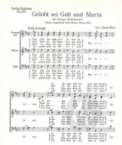 Gelobt sei Gott und Maria (Josef Butz) 