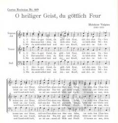 O heiliger Geist, du göttlich Feuer (Melchior Vulpius) 