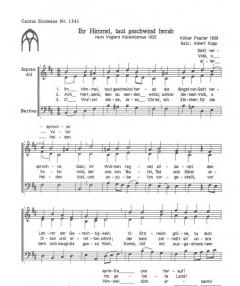 Ihr Himmel, taut geschwind herab (Albert Kupp) 