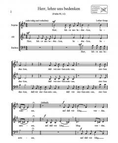 Drei kleine Motetten zur Beerdigung und zum Totensonntag (Lothar Graap) 