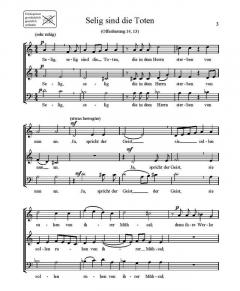 Drei kleine Motetten zur Beerdigung und zum Totensonntag (Lothar Graap) 