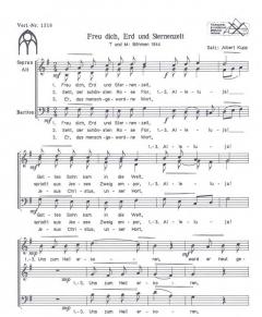 Freu dich, Erd und Sternenzelt (Albert Kupp) 