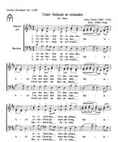 Unser Heiland ist erstanden (Henry Carey) 