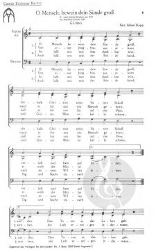 O Mensch, bewein dein Sünde gross (Albert Kupp) 