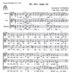 Dir, Herr, singen wir 
