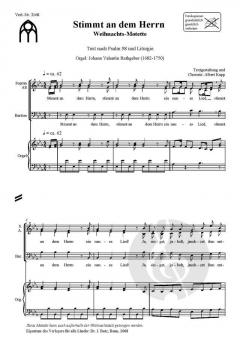 Pastoralmotette 'Stimmt an dem Herrn' (Albert Kupp) 