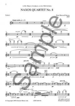 Naxos Quartet No. 8 von Peter Maxwell Davies 