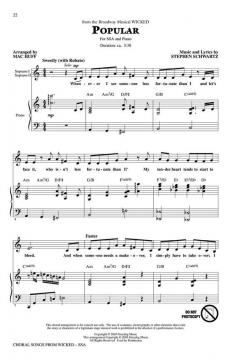 Choral Songs From Wicked (Stephen L. Schwartz) 