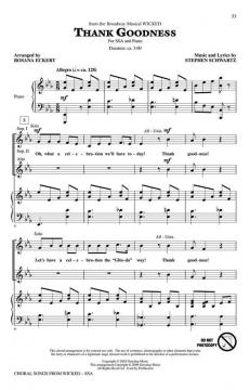 Choral Songs From Wicked (Stephen L. Schwartz) 