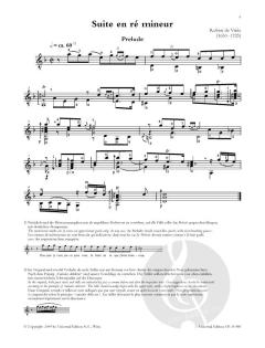 Suite in d-Moll für Gitarre von Robert de Visée 