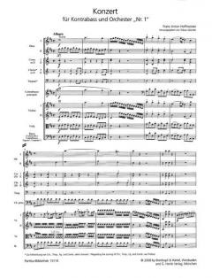 Kontrabasskonzert Nr. 1 in D-dur von Franz Anton Hoffmeister 