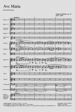 Ave Maria op. 12 von Johannes Brahms 