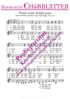 Winde wehn, Schiffe gehn 