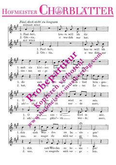 Lob der Faulheit (Faulheit, heute will ich dir) (Carl Friedrich Zelter) 