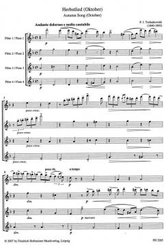 Vier Stücke aus Die Jahreszeiten von Pjotr Iljitsch Tschaikowski 