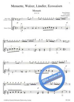 Menuette, Walzer, Ländler, Ecossaisen von Franz Schubert 