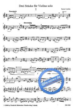 3 Stücke für Violine solo von Rainer Lischka im Alle Noten Shop kaufen